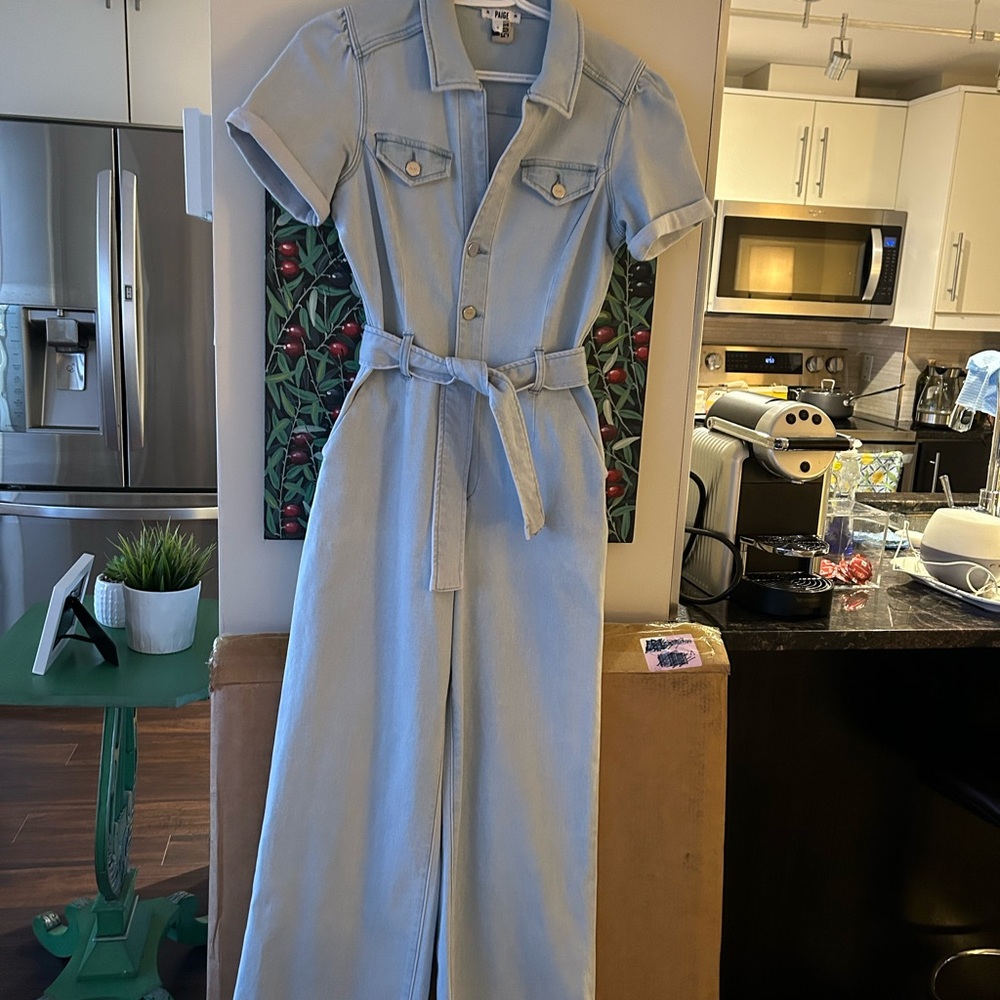 PAIGE Light Blue Denim Jumpsuit